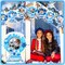 232 Pieces Winter DIY Picture Frames Craft Kit 32 Pieces Snow Photo Frames with 200 Stickers to Decorate for Xmas Winter Party Favor Classroom Home(Vivid Color,Fun Style)
